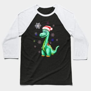 Dinosaur Merry Christmas! Baseball T-Shirt